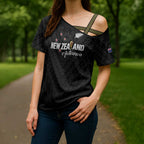 Custom Football New Zealand Cross Shoulder Shirt Aotearoa United Black Version - Aussie Hoodie