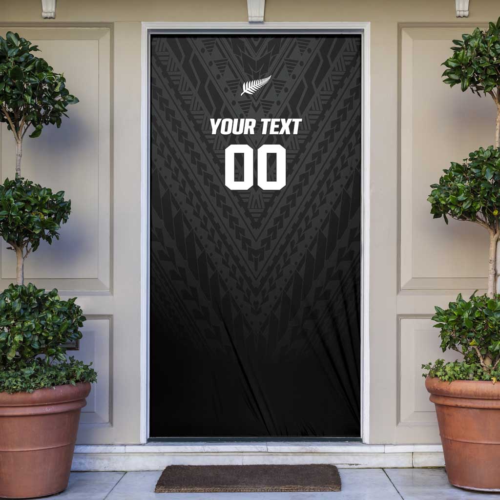 Custom Football New Zealand Door Cover Aotearoa United Black Version - Aussie Hoodie