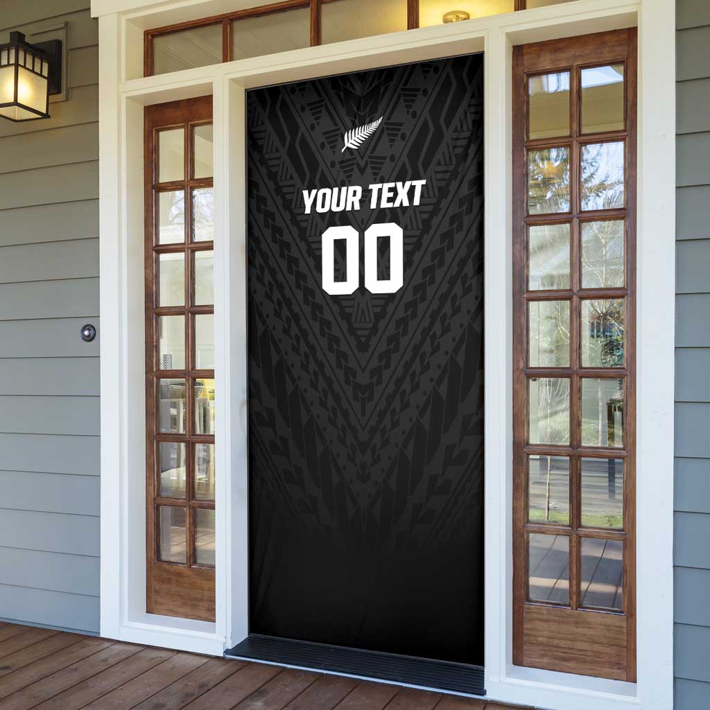 Custom Football New Zealand Door Cover Aotearoa United Black Version - Aussie Hoodie