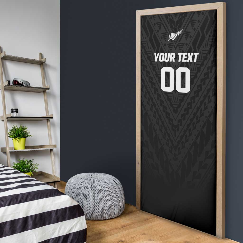 Custom Football New Zealand Door Cover Aotearoa United Black Version - Aussie Hoodie