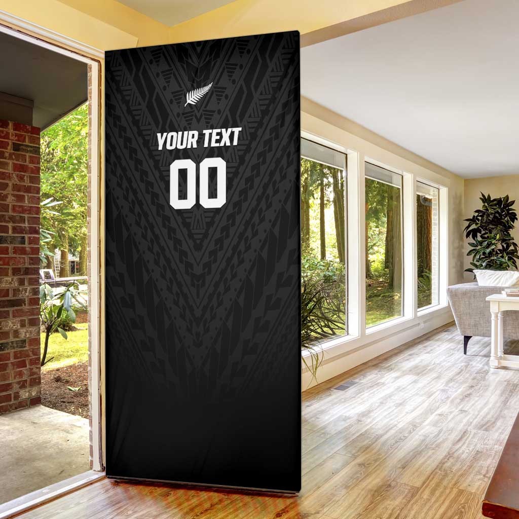 Custom Football New Zealand Door Cover Aotearoa United Black Version - Aussie Hoodie