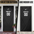 Custom Football New Zealand Door Cover Aotearoa United Black Version - Aussie Hoodie