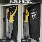 Custom Football New Zealand Door Cover Aotearoa United Black Version - Aussie Hoodie