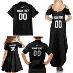 Custom Football New Zealand Family Matching Summer Maxi Dress and Hawaiian Shirt Aotearoa United Black Version - Aussie Hoodie