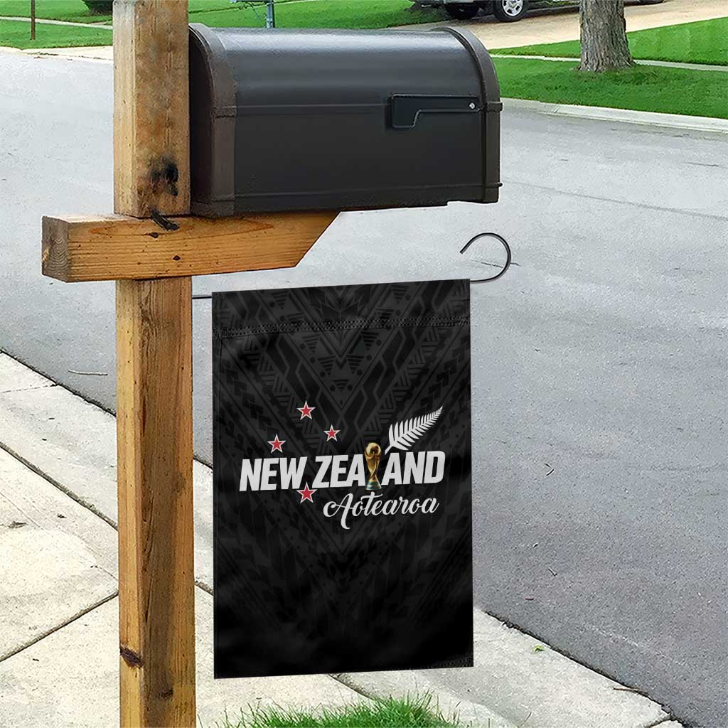 Football New Zealand Garden Flag Aotearoa United Black Version - Aussie Hoodie