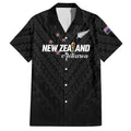 Custom Football New Zealand Hawaiian Shirt Aotearoa United Black Version - Aussie Hoodie