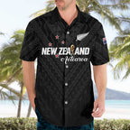 Custom Football New Zealand Hawaiian Shirt Aotearoa United Black Version - Aussie Hoodie