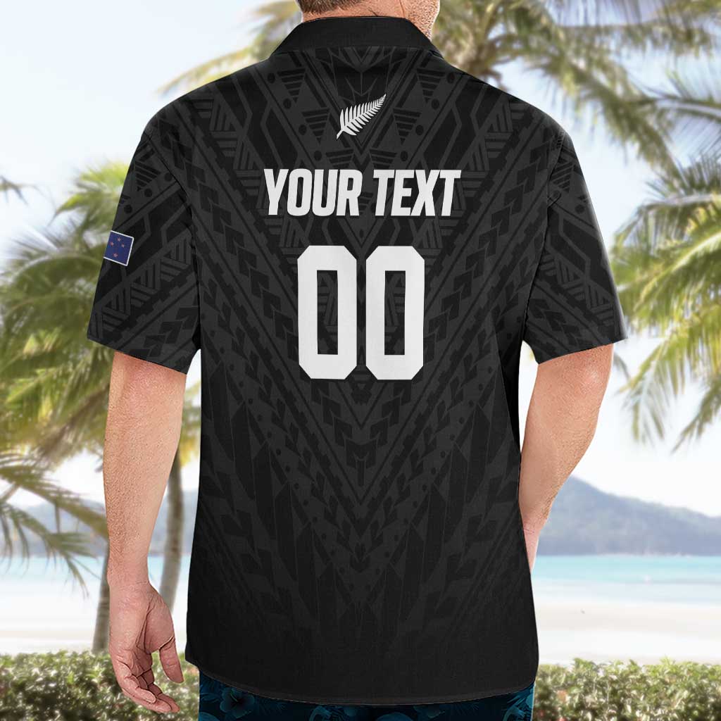 Custom Football New Zealand Hawaiian Shirt Aotearoa United Black Version - Aussie Hoodie