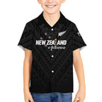 Custom Football New Zealand Hawaiian Shirt Aotearoa United Black Version - Aussie Hoodie