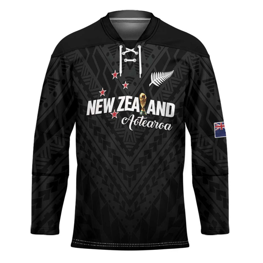Custom Football New Zealand Hockey Jersey Aotearoa United Black Version - Aussie Hoodie