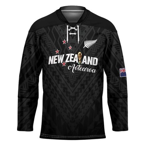 Custom Football New Zealand Hockey Jersey Aotearoa United Black Version - Aussie Hoodie