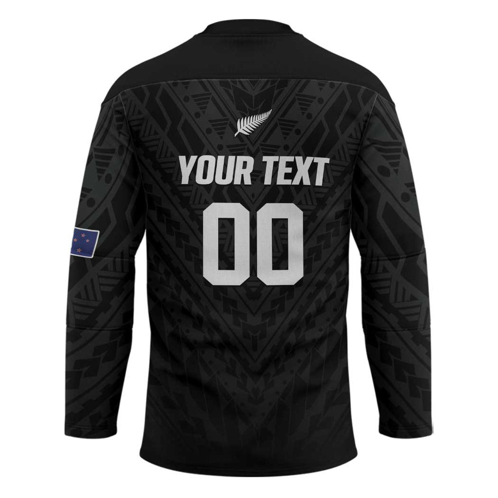 Custom Football New Zealand Hockey Jersey Aotearoa United Black Version - Aussie Hoodie