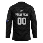 Custom Football New Zealand Hockey Jersey Aotearoa United Black Version - Aussie Hoodie