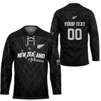 Custom Football New Zealand Hockey Jersey Aotearoa United Black Version - Aussie Hoodie