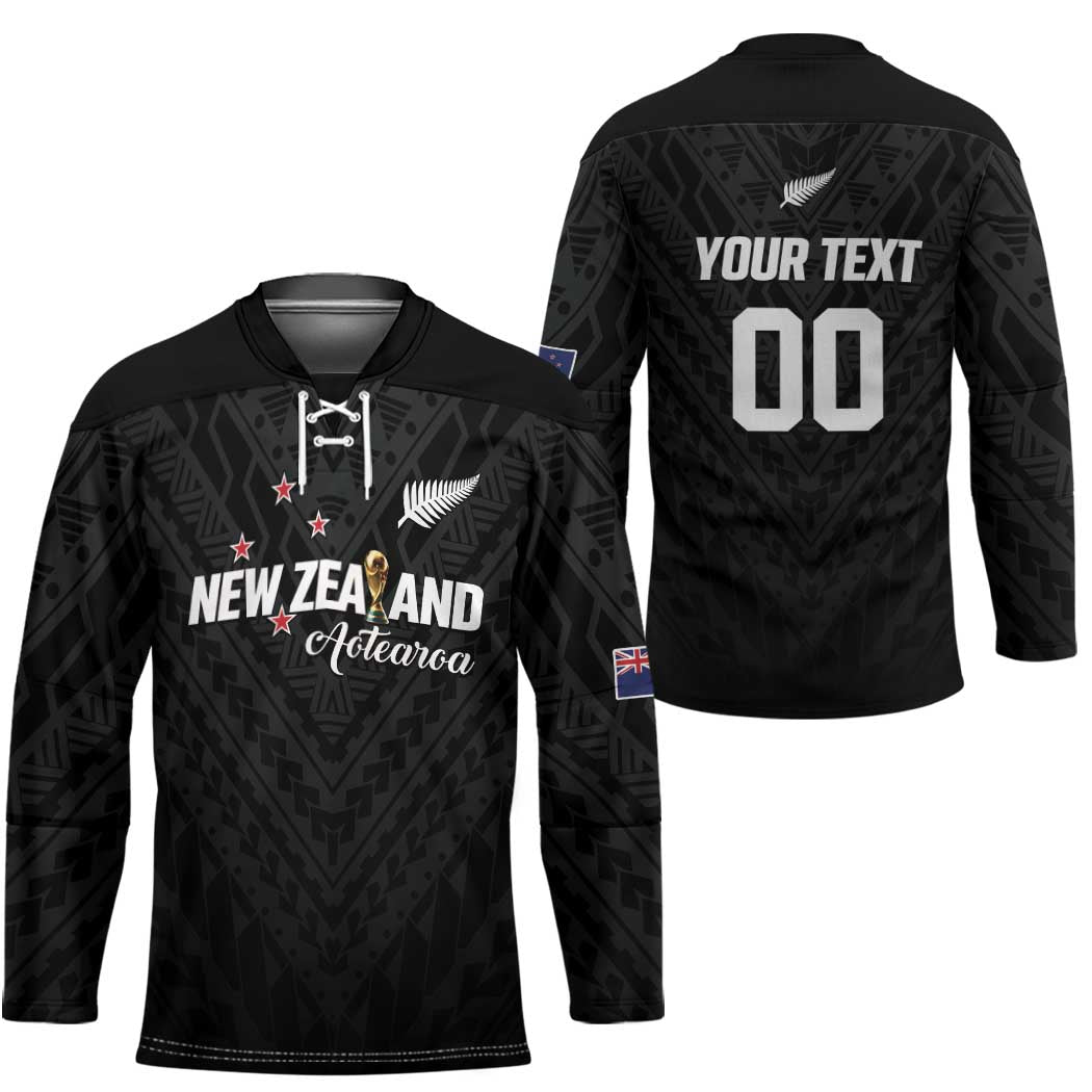 Custom Football New Zealand Hockey Jersey Aotearoa United Black Version - Aussie Hoodie