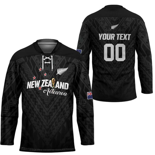 Custom Football New Zealand Hockey Jersey Aotearoa United Black Version - Aussie Hoodie