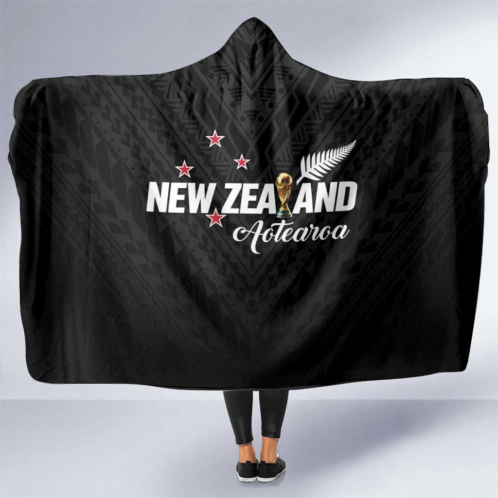 Football New Zealand Hooded Blanket Aotearoa United Black Version - Aussie Hoodie