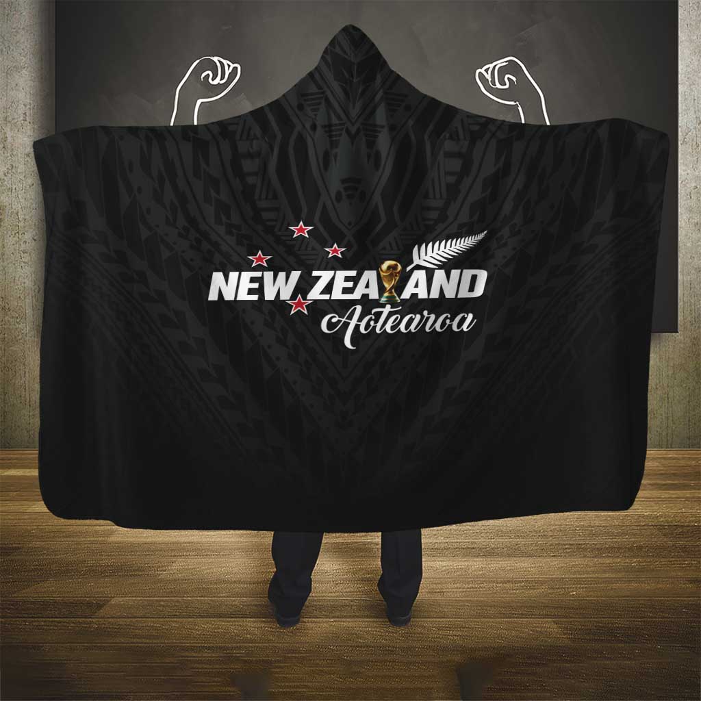 Football New Zealand Hooded Blanket Aotearoa United Black Version - Aussie Hoodie