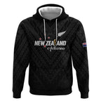 Custom Football New Zealand Hoodie Aotearoa United Black Version - Aussie Hoodie