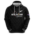 Custom Football New Zealand Hoodie Aotearoa United Black Version - Aussie Hoodie