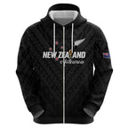 Custom Football New Zealand Hoodie Aotearoa United Black Version - Aussie Hoodie