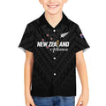Custom Football New Zealand Kid Hawaiian Shirt Aotearoa United Black Version - Aussie Hoodie