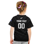 Custom Football New Zealand Kid T Shirt Aotearoa United Black Version - Aussie Hoodie