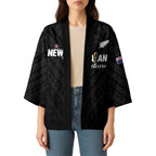 Custom Football New Zealand Kimono Aotearoa United Black Version - Aussie Hoodie