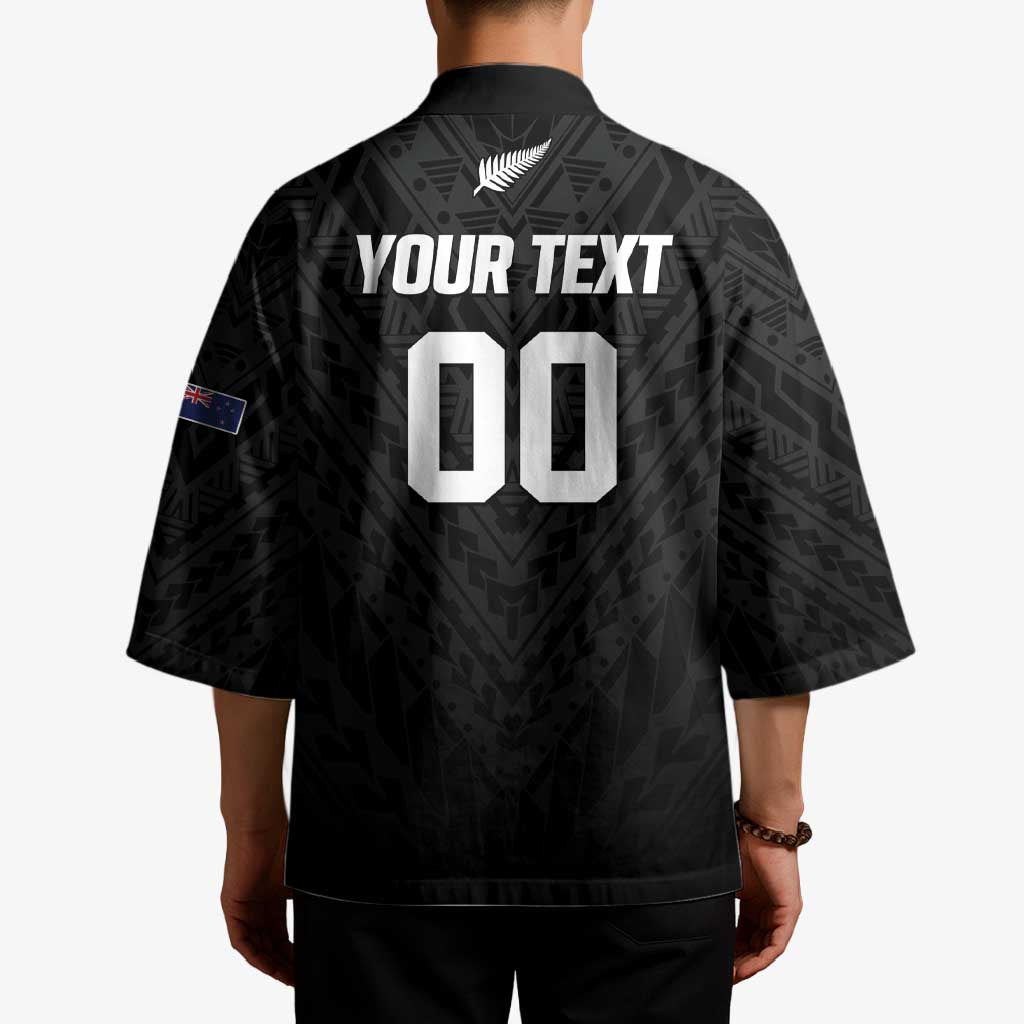 Custom Football New Zealand Kimono Aotearoa United Black Version - Aussie Hoodie