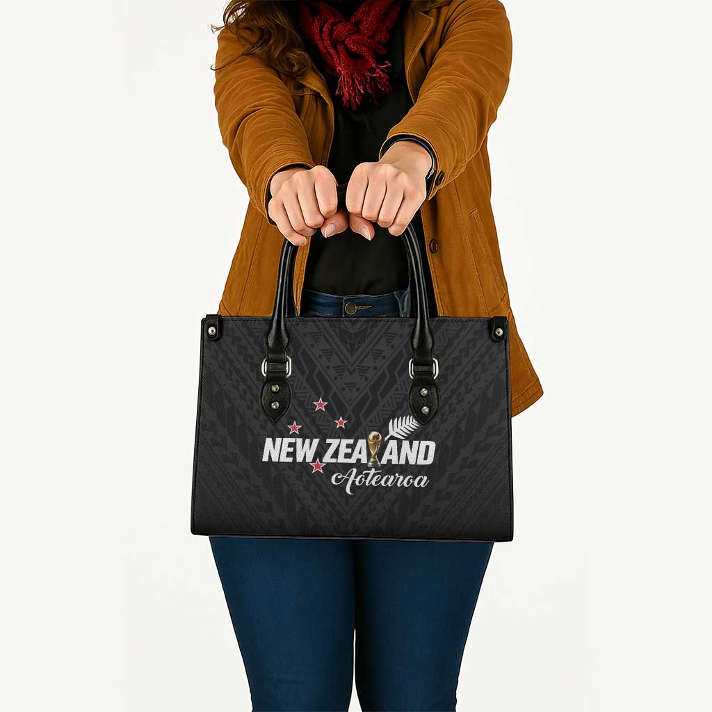 Football New Zealand Leather Bag Aotearoa United Black Version - Aussie Hoodie