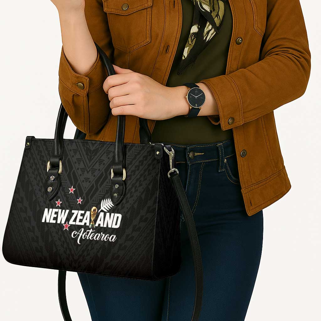 Football New Zealand Leather Bag Aotearoa United Black Version - Aussie Hoodie