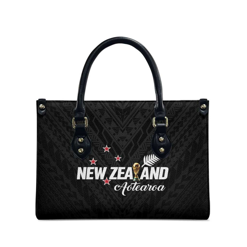 Football New Zealand Leather Bag Aotearoa United Black Version - Aussie Hoodie