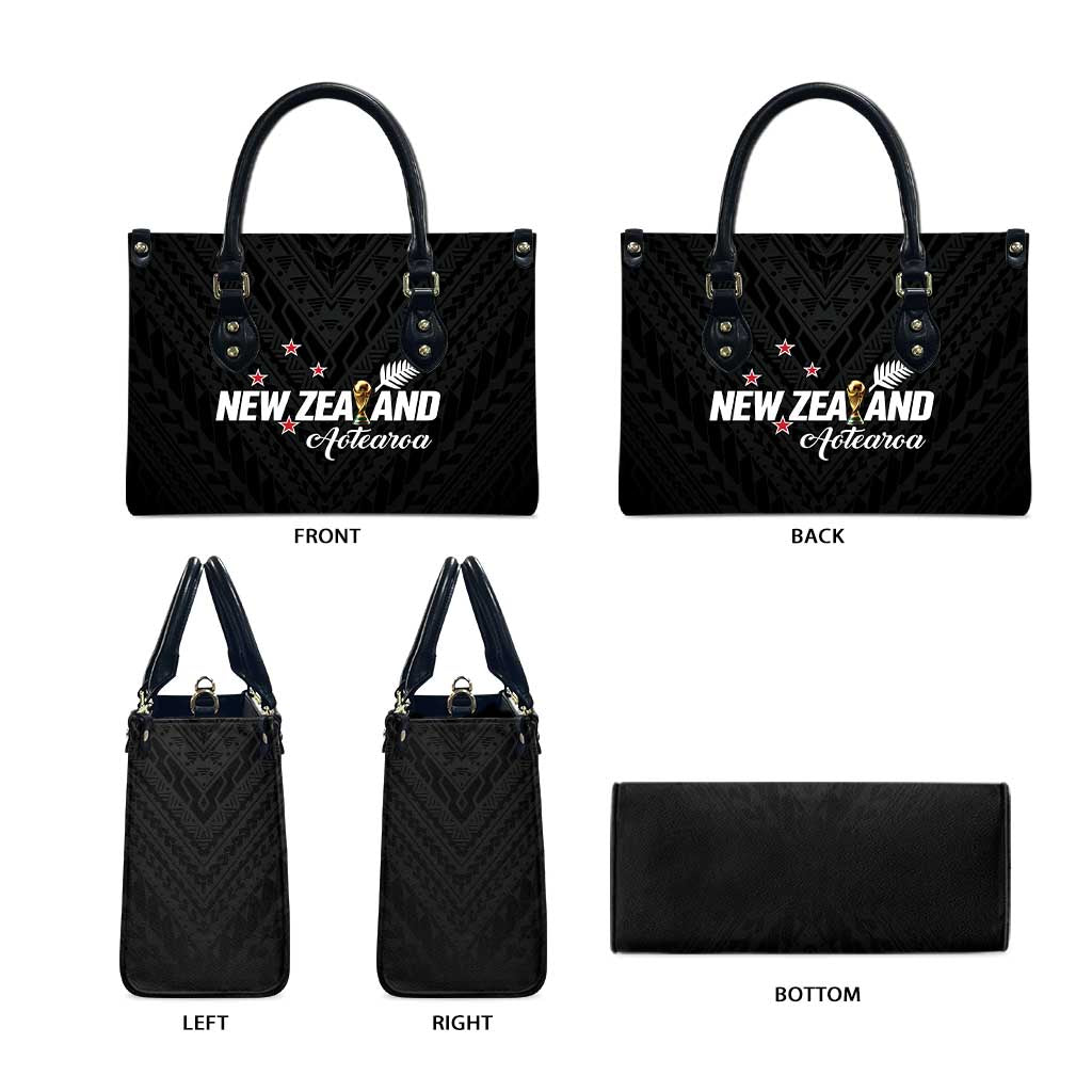 Football New Zealand Leather Bag Aotearoa United Black Version - Aussie Hoodie
