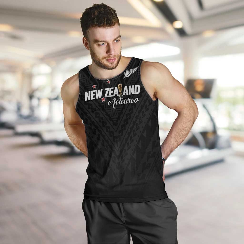 Custom Football New Zealand Men Tank Top Aotearoa United Black Version - Aussie Hoodie