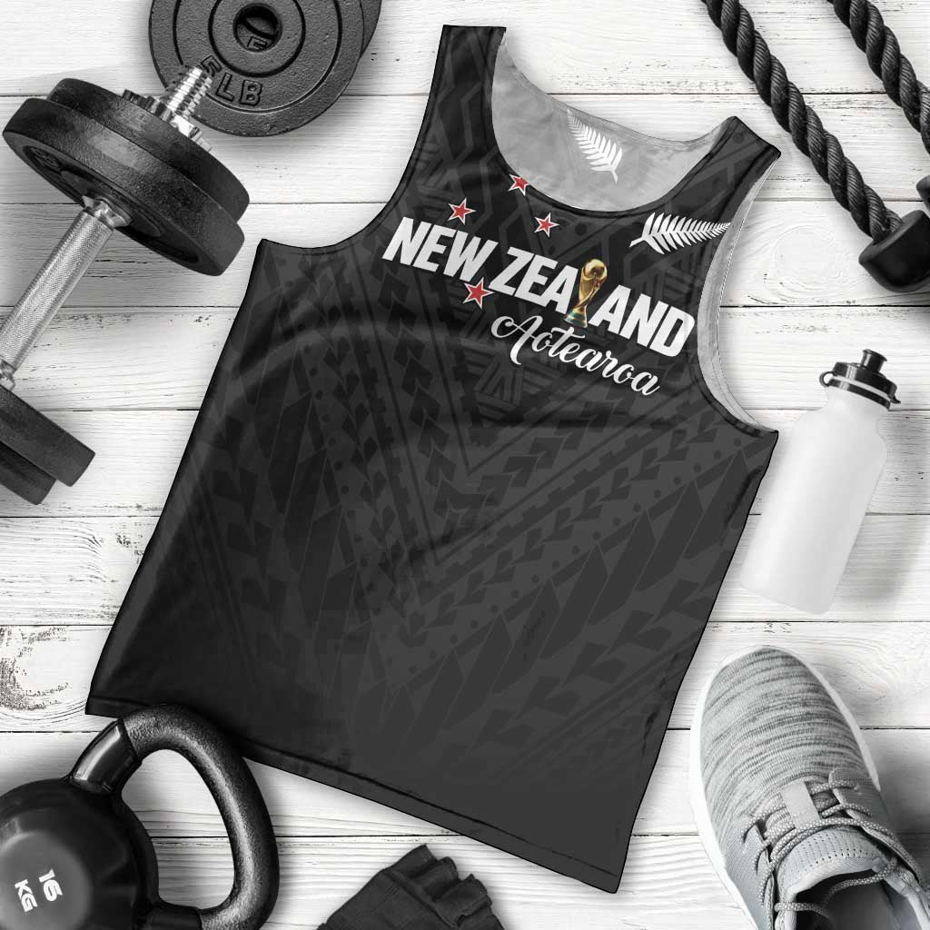 Custom Football New Zealand Men Tank Top Aotearoa United Black Version - Aussie Hoodie