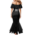 Custom Football New Zealand Mermaid Dress Aotearoa United Black Version - Aussie Hoodie