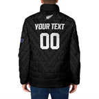 Custom Football New Zealand Padded Jacket Aotearoa United Black Version - Aussie Hoodie