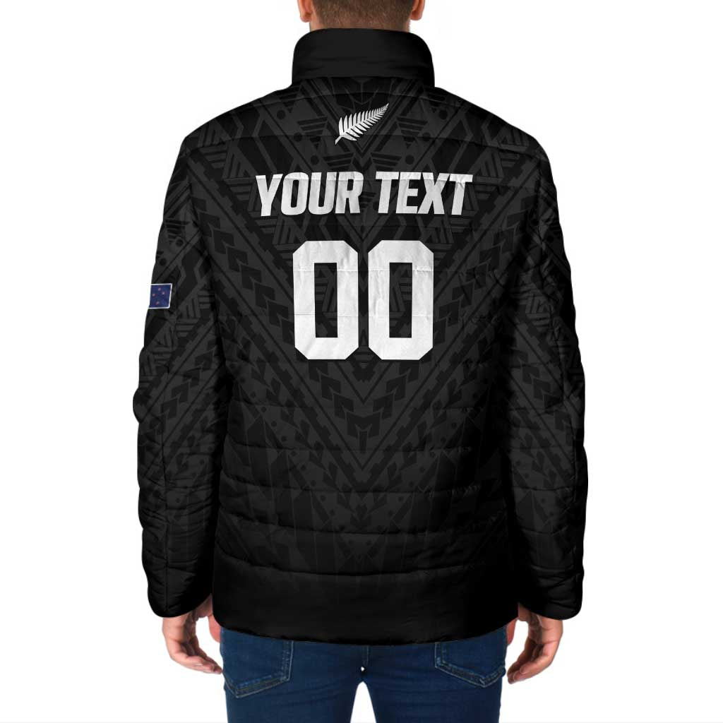 Custom Football New Zealand Padded Jacket Aotearoa United Black Version - Aussie Hoodie