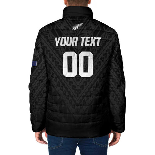 Custom Football New Zealand Padded Jacket Aotearoa United Black Version - Aussie Hoodie
