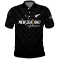 Custom Football New Zealand Polo Shirt Aotearoa United Black Version - Aussie Hoodie