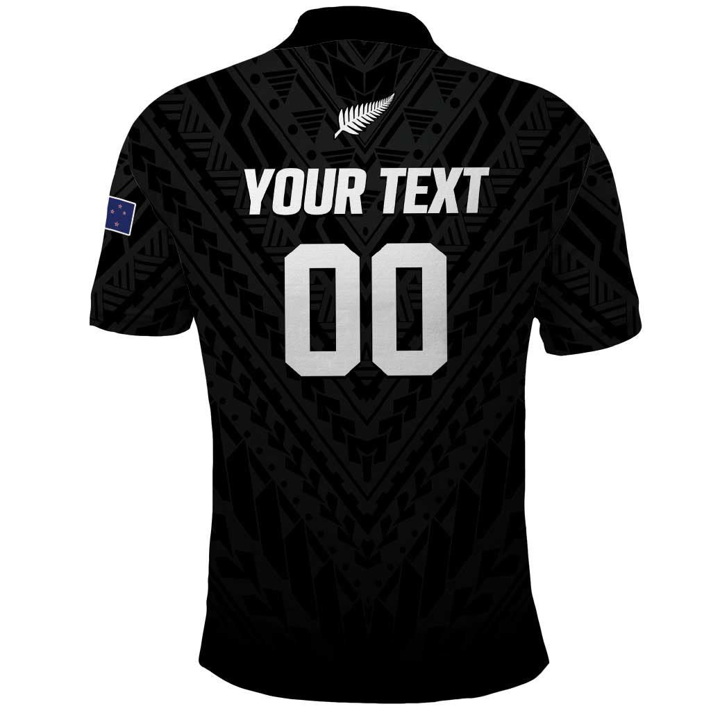Custom Football New Zealand Polo Shirt Aotearoa United Black Version - Aussie Hoodie