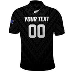 Custom Football New Zealand Polo Shirt Aotearoa United Black Version - Aussie Hoodie