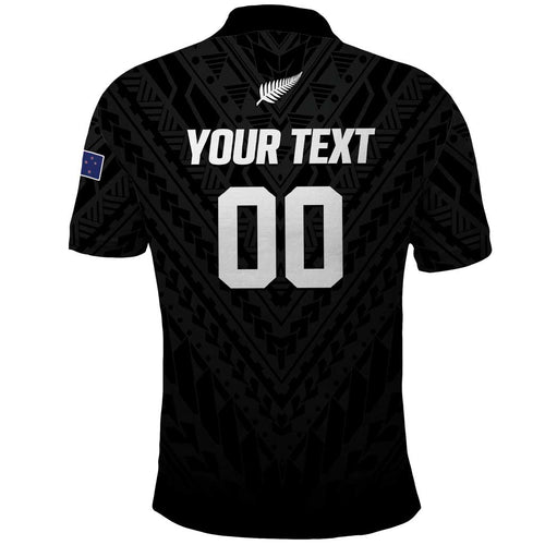 Custom Football New Zealand Polo Shirt Aotearoa United Black Version - Aussie Hoodie