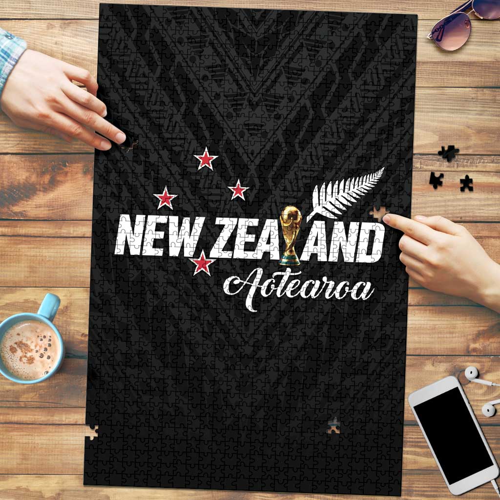 Football New Zealand Puzzle Aotearoa United Black Version - Aussie Hoodie