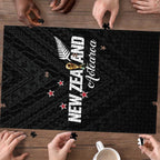 Football New Zealand Puzzle Aotearoa United Black Version - Aussie Hoodie