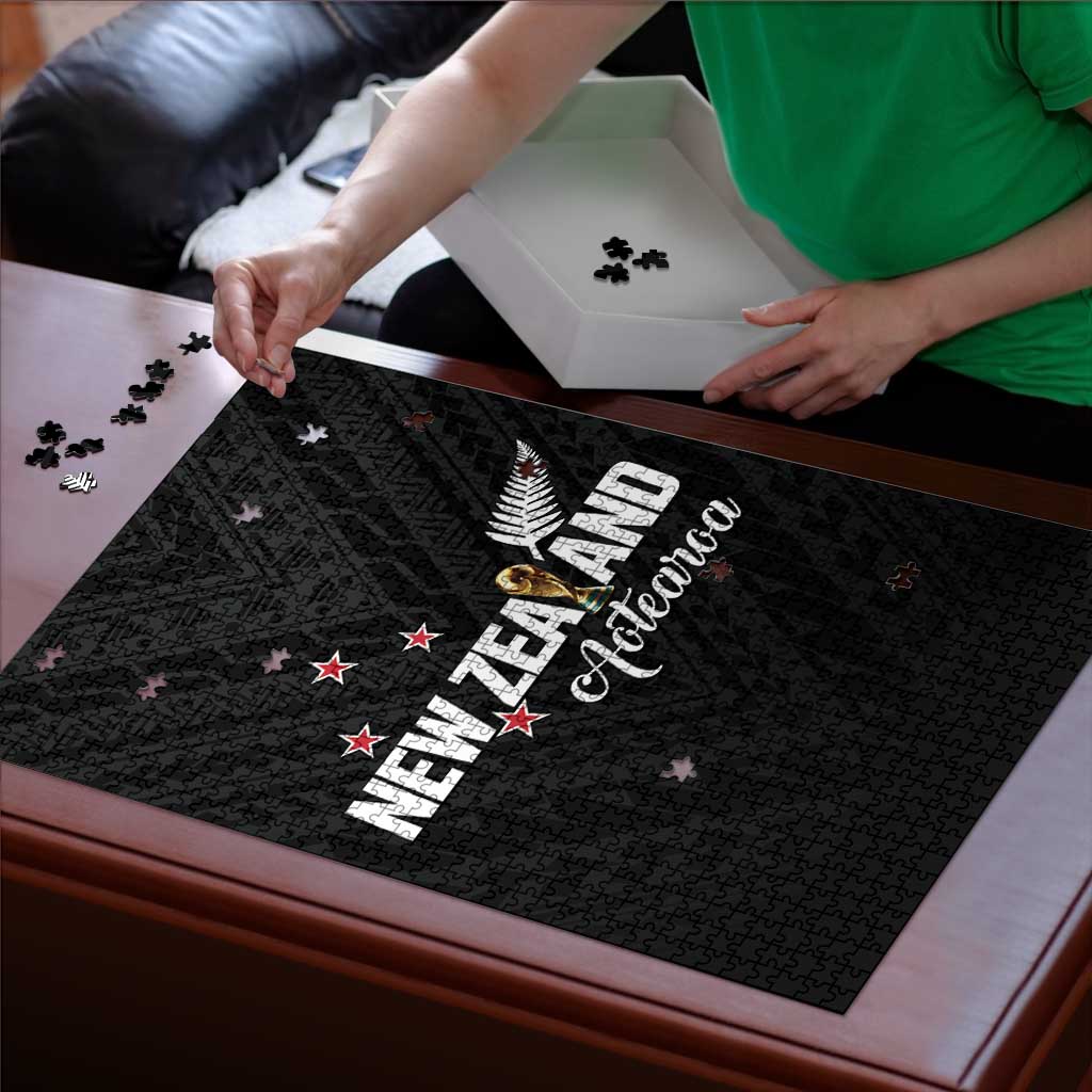 Football New Zealand Puzzle Aotearoa United Black Version - Aussie Hoodie