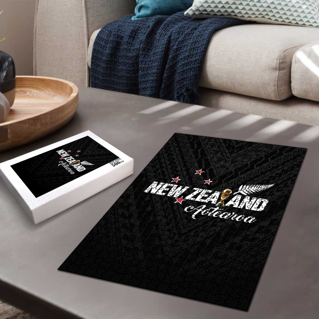 Football New Zealand Puzzle Aotearoa United Black Version - Aussie Hoodie