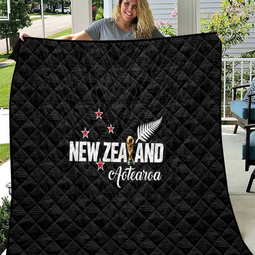 Football New Zealand Quilt Aotearoa United Black Version - Aussie Hoodie
