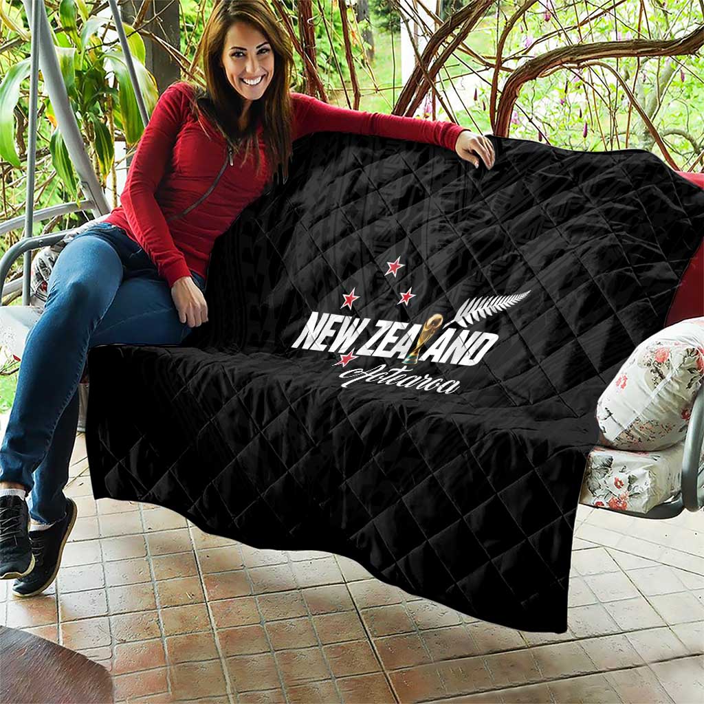 Football New Zealand Quilt Aotearoa United Black Version - Aussie Hoodie