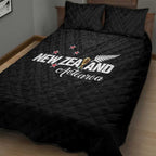 Football New Zealand Quilt Bed Set Aotearoa United Black Version - Aussie Hoodie